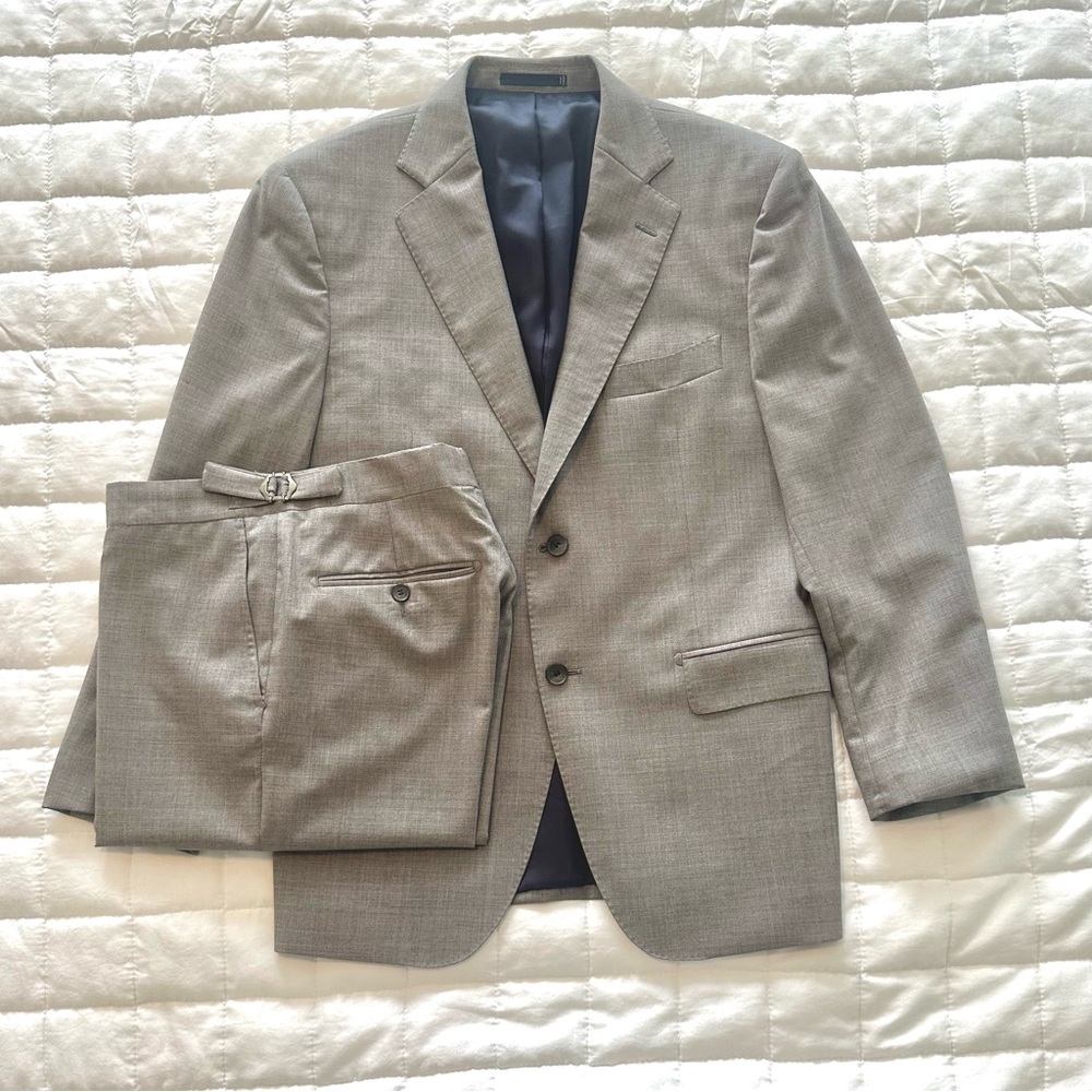 SUITSUPPLY Napoli Gray Full Suit Pure Wool Super 110s 40S